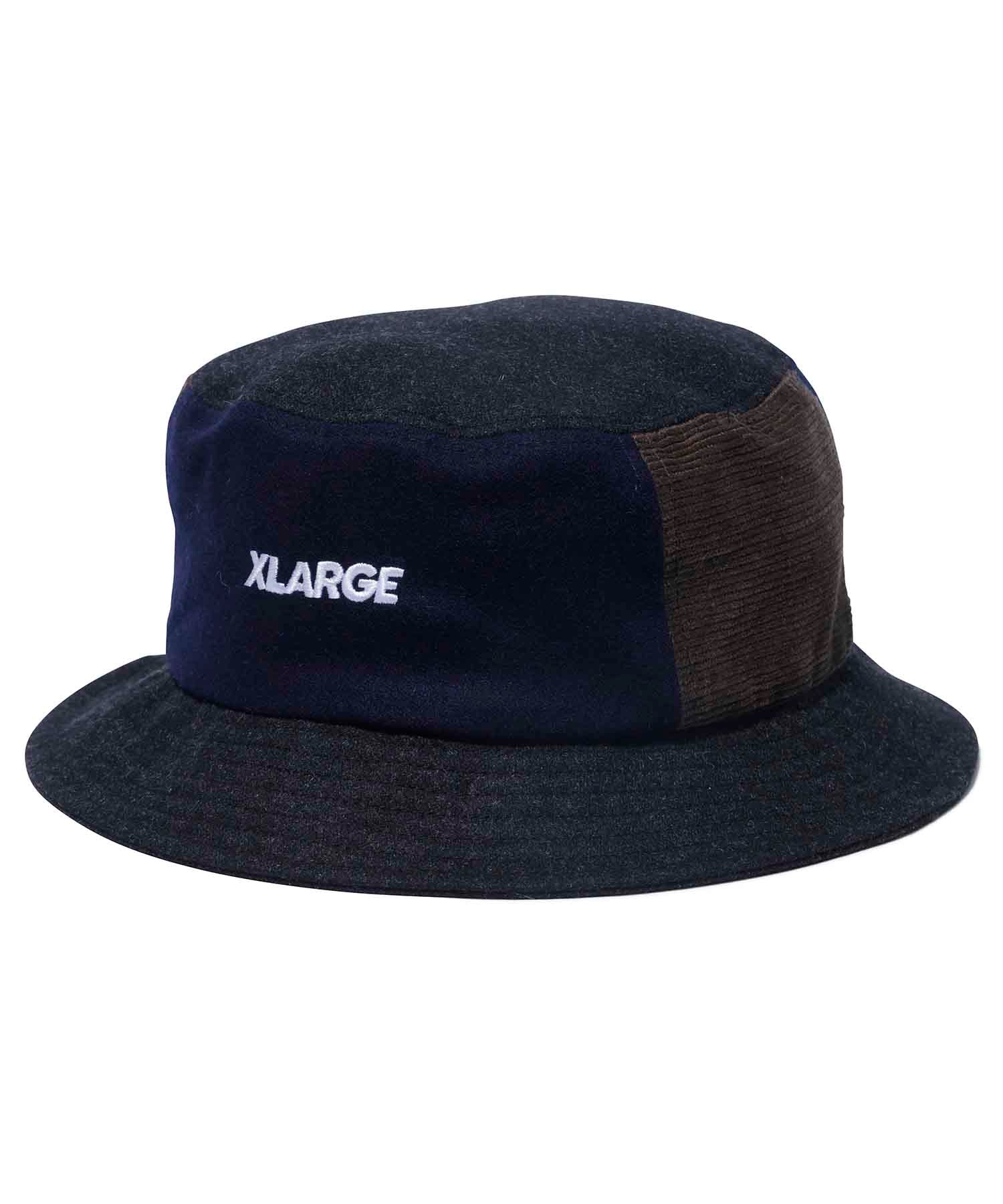 X-Large Paneled Wool cappello di lana oliva
