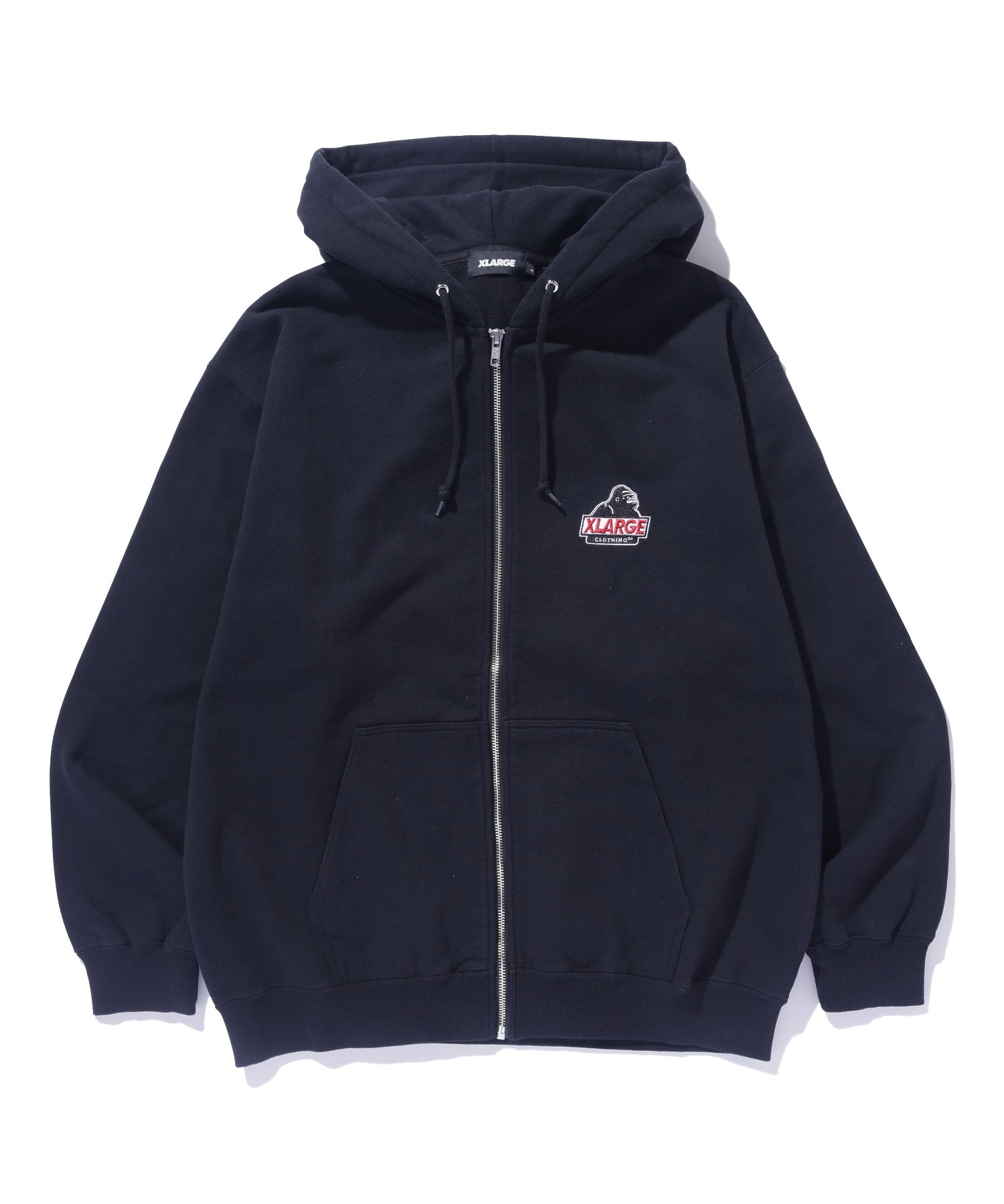 X-Large Slanted OG Zip felpa con cappuccio nero