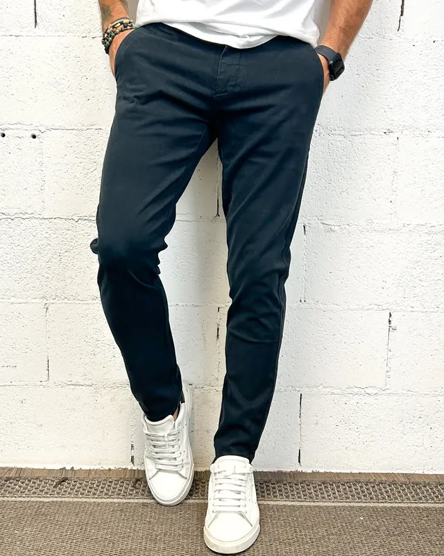 GIANNI LUPO Tahoma chino slim navy uomo