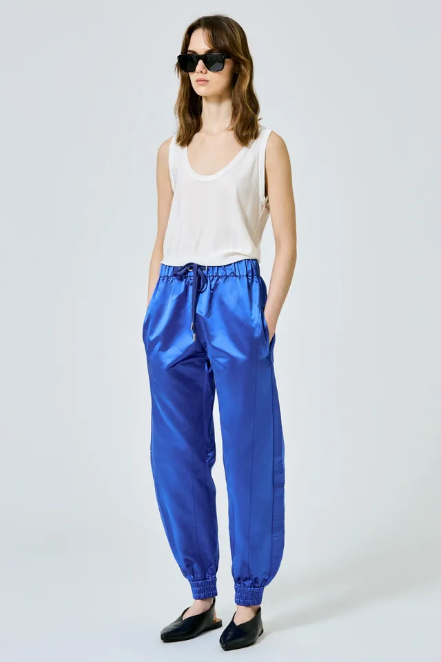 Sa Su Phi Valentina joggers in seta ciano