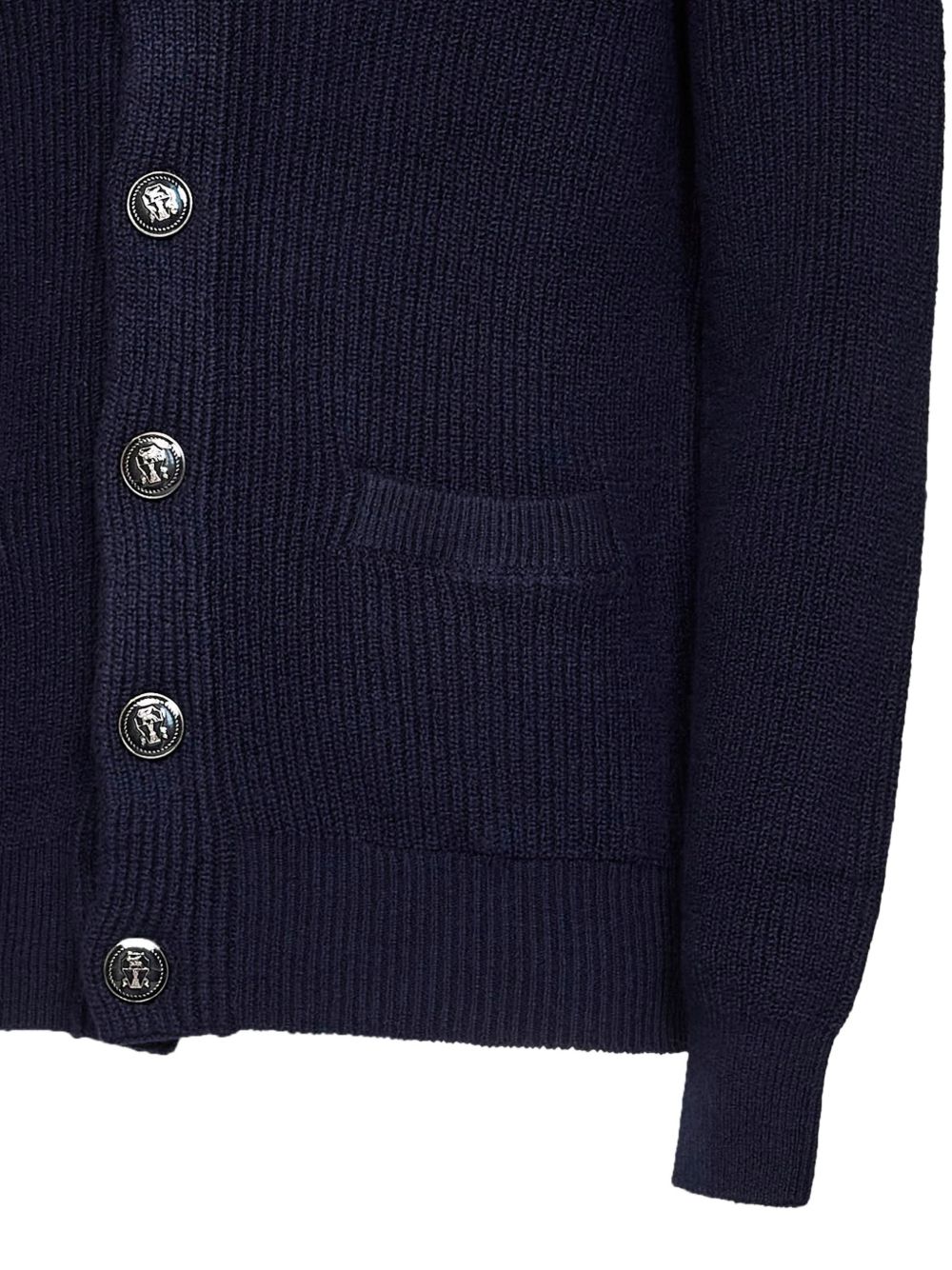 Brunello Cucinelli MNI709706 cardigan uomo blu navy