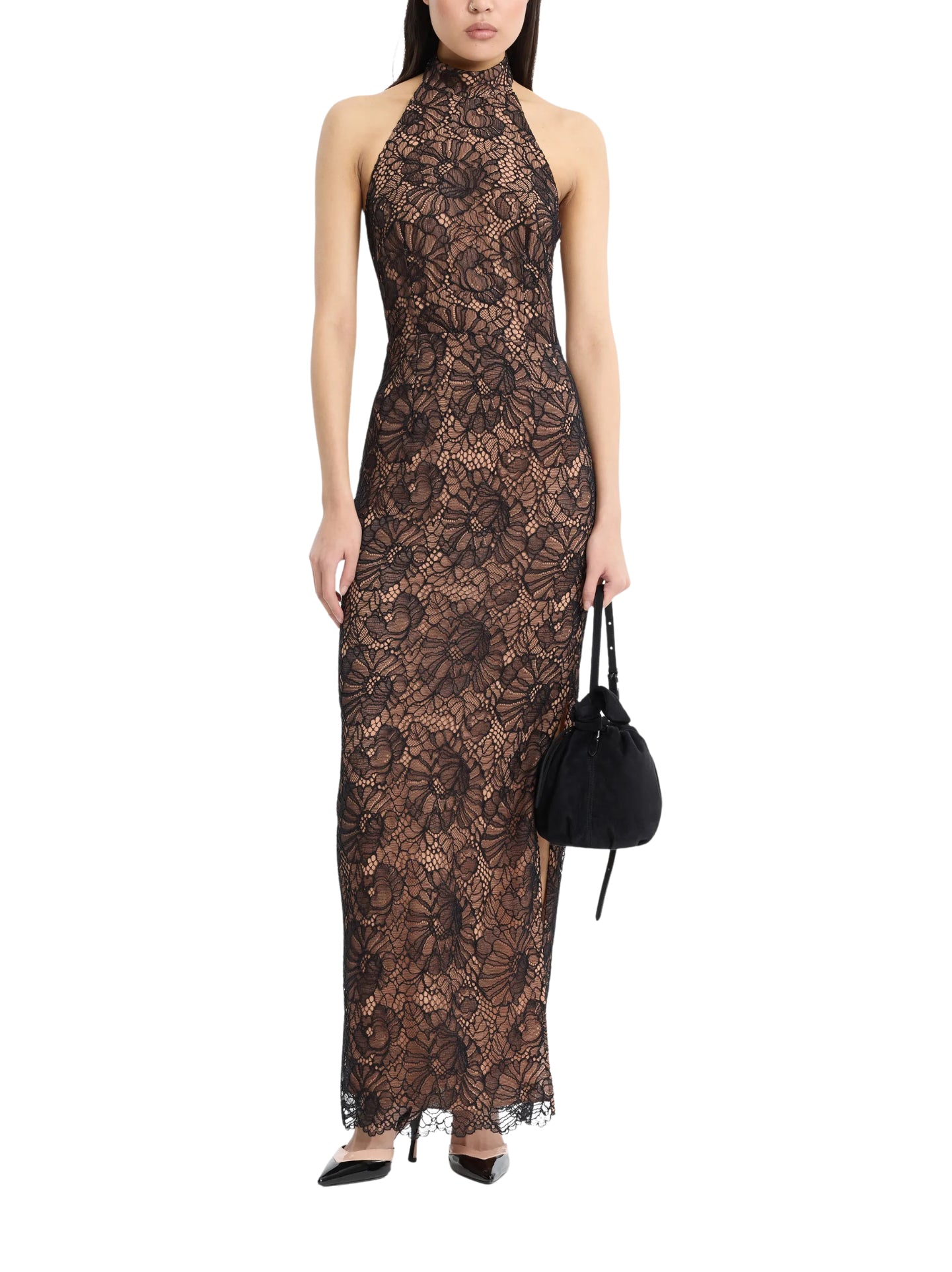 Rotate 116266100 abito lungo nero donna