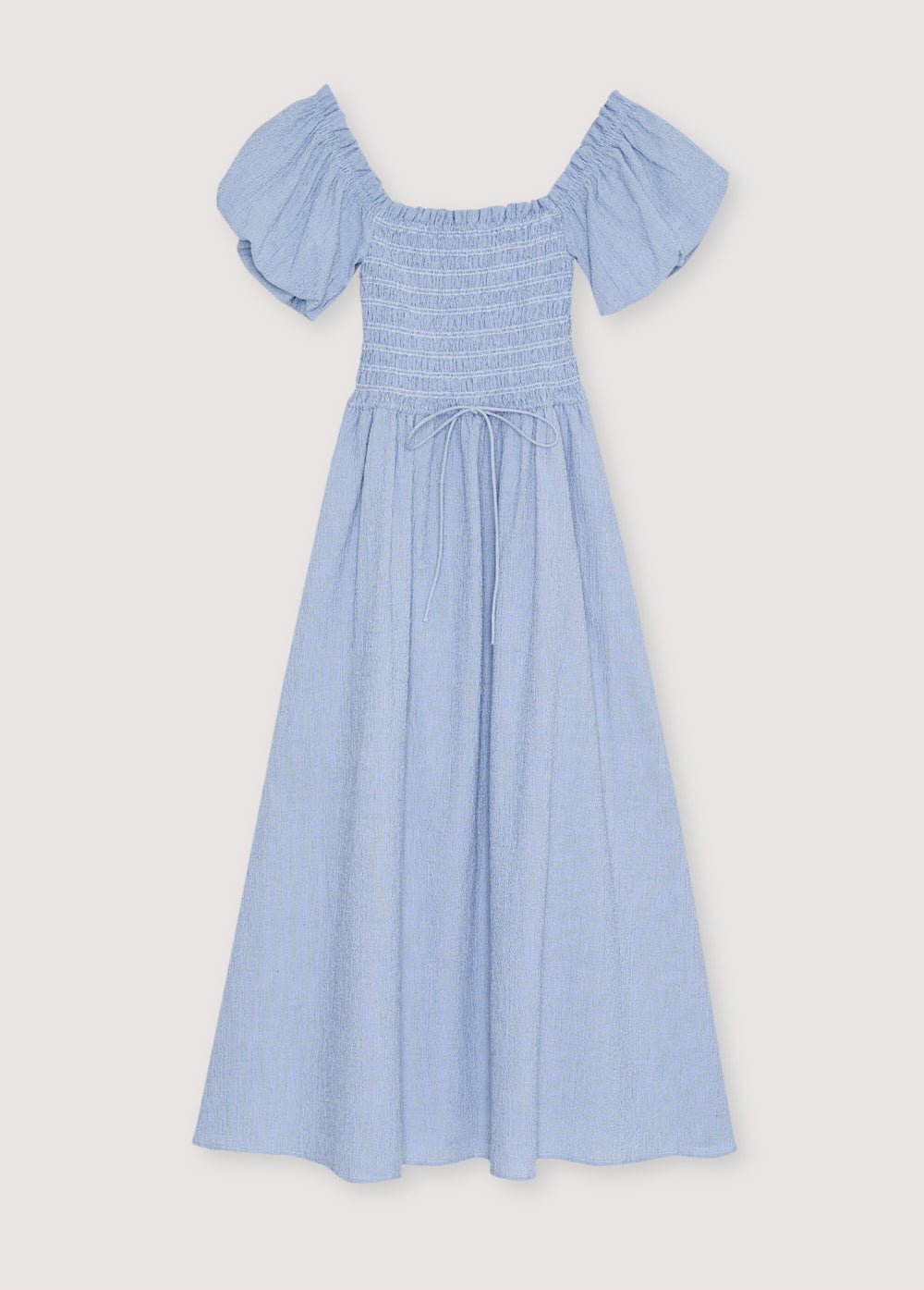 The New Society Cloe vestito donna gessato blu in cotone