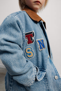 THE NEW SOCIETY Ridge Jacket giacca denim trapuntata