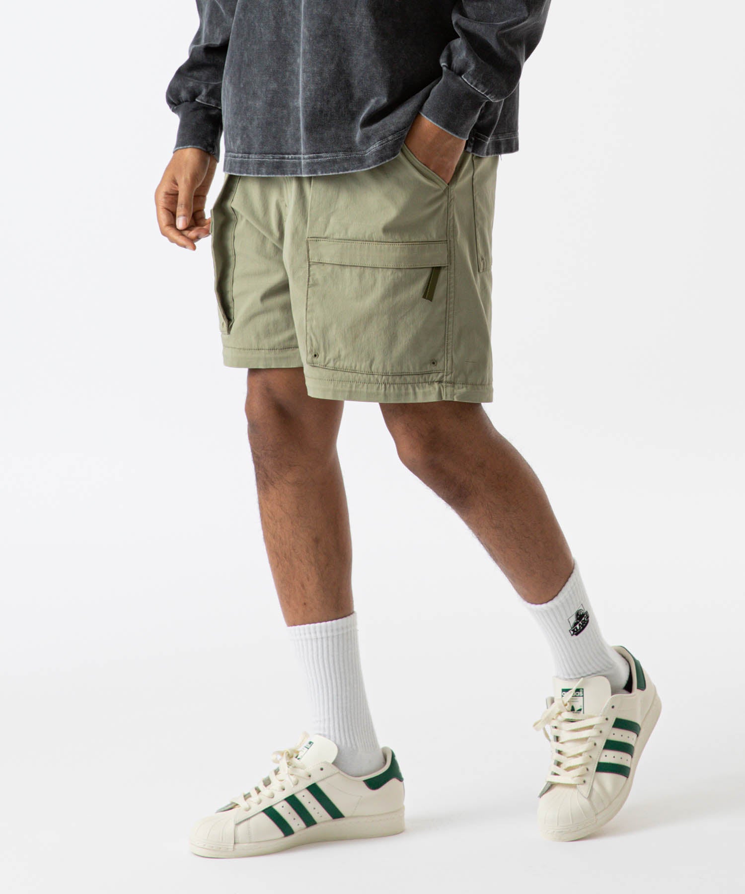 X-Large Convertible Bush pantaloni neri cotone