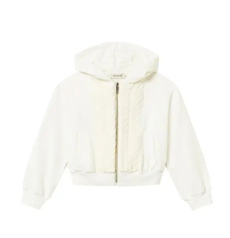 Twinset Girl 262GJ2270 felpa bianca Neve bambina