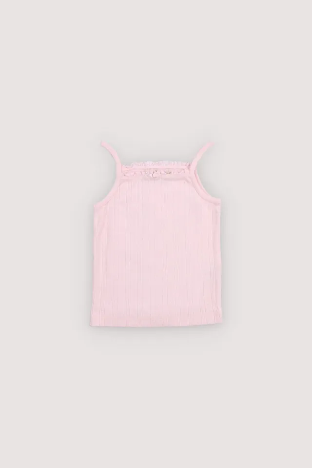 The New Society Nardo canotta bambina cotone rosa