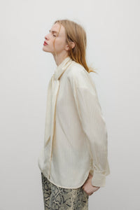 The New Society Meadow camicia donna righe in tencel
