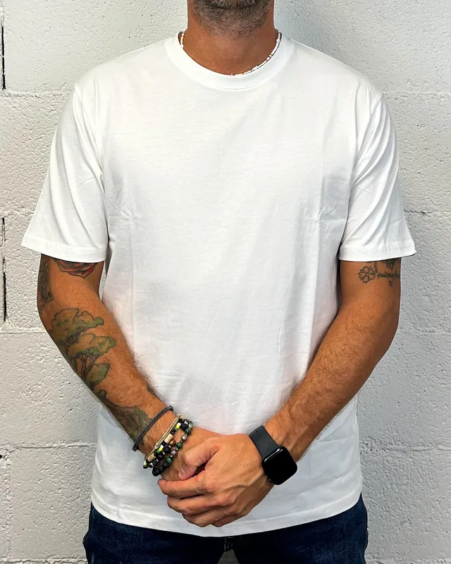 ONLYONE GIANNI LUPO Superbasic t-shirt bianca