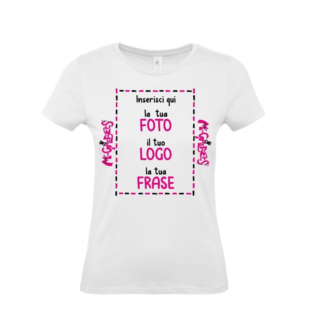 Mr Gadgets T-shirt donna personalizzabile bianca