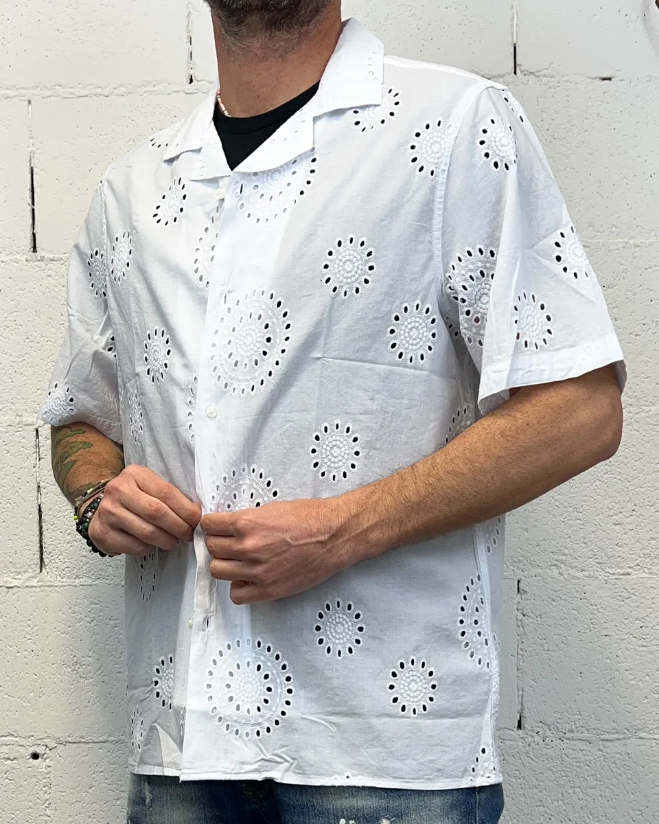 ONLYONE OVER-D Camicia Baronetto cotone operato regolare