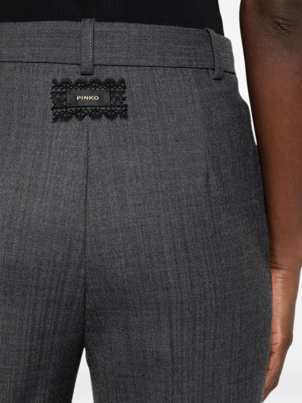 Pinko 107264 pantaloni donna grigio corvo