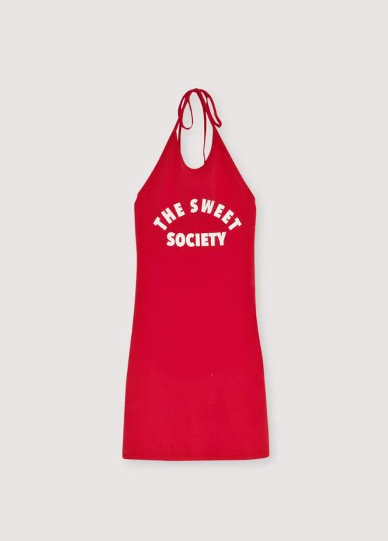 The New Society Peony vestito teen cotone rosso 12y