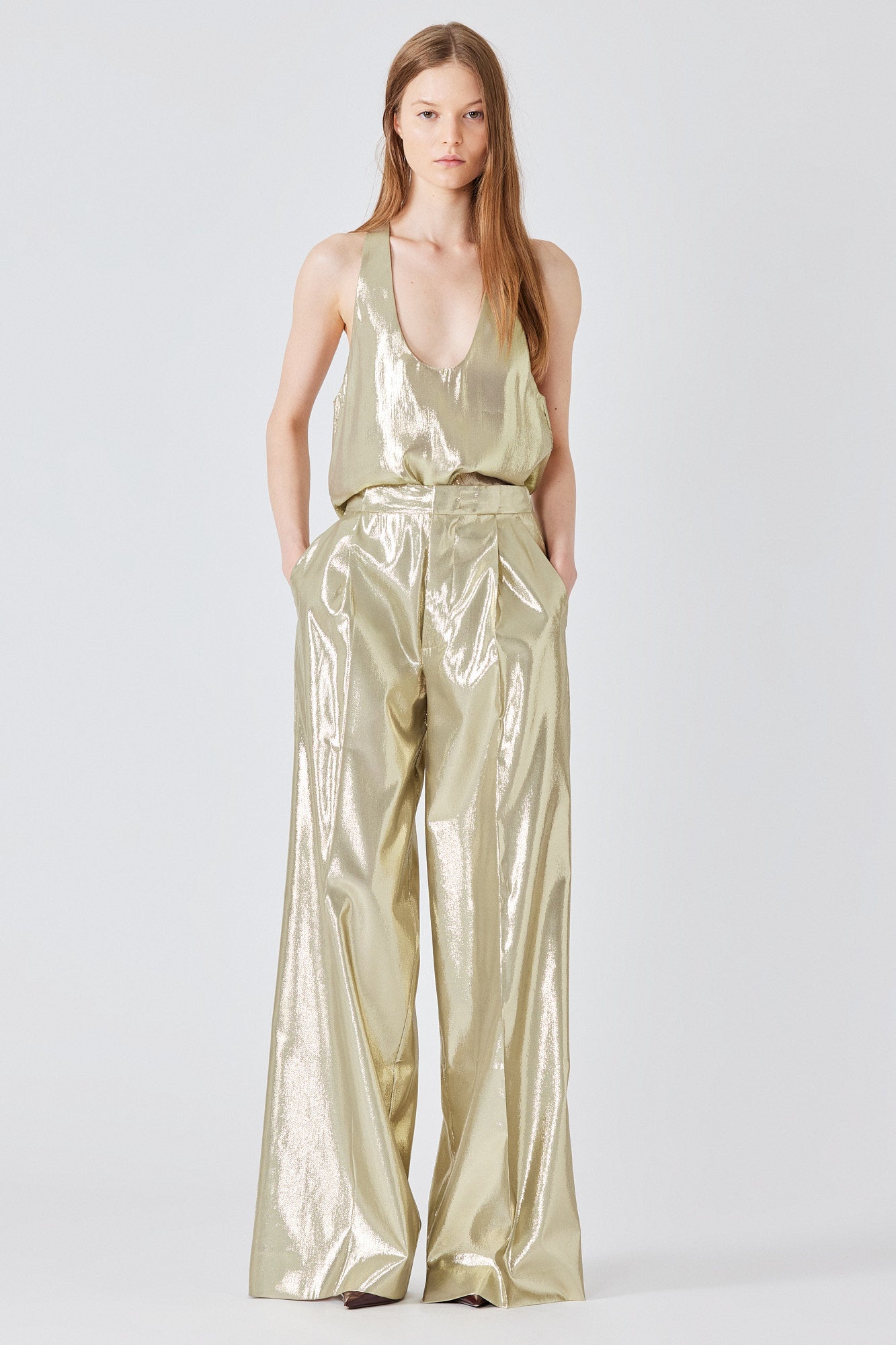 Sa Su Phi canotta lurex oro