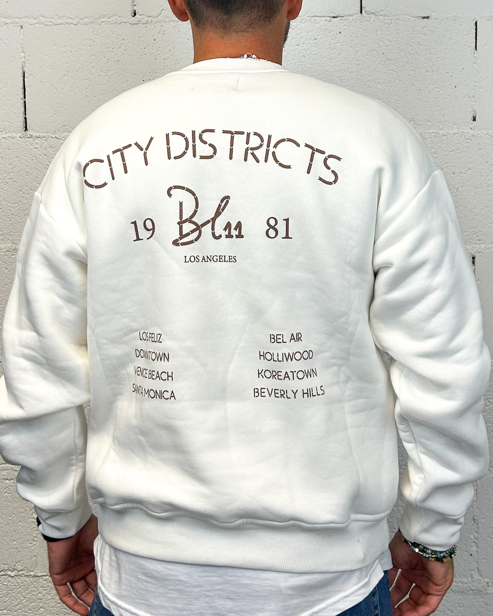 ONLYONE BL11 Cropped City felpa girocollo cropped