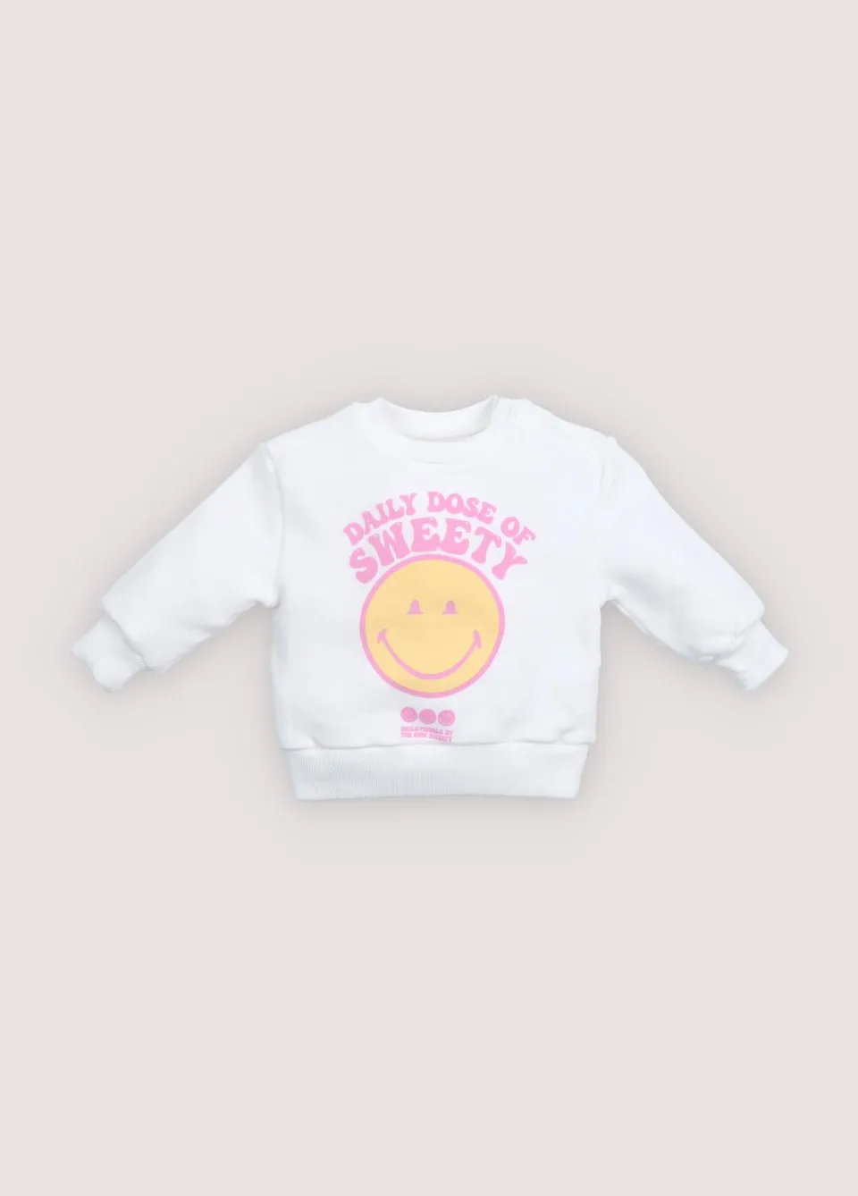 The New Society Smiley Pure Cloud Felpa Neonato Cotone