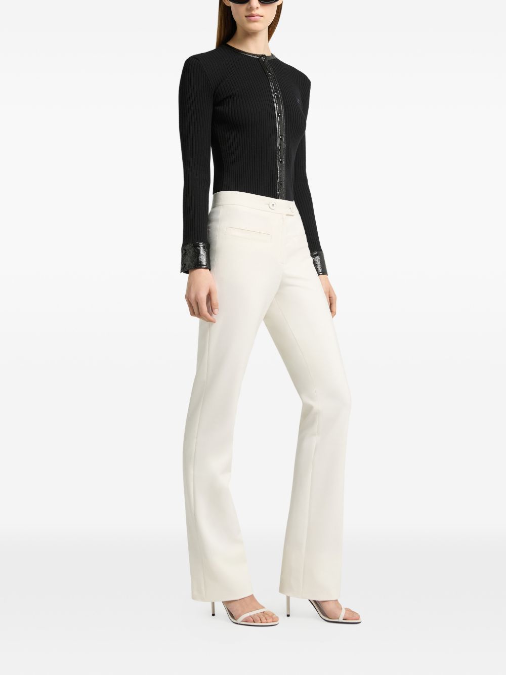 Courreges 326MGI056FI0001 cardigan nero donna