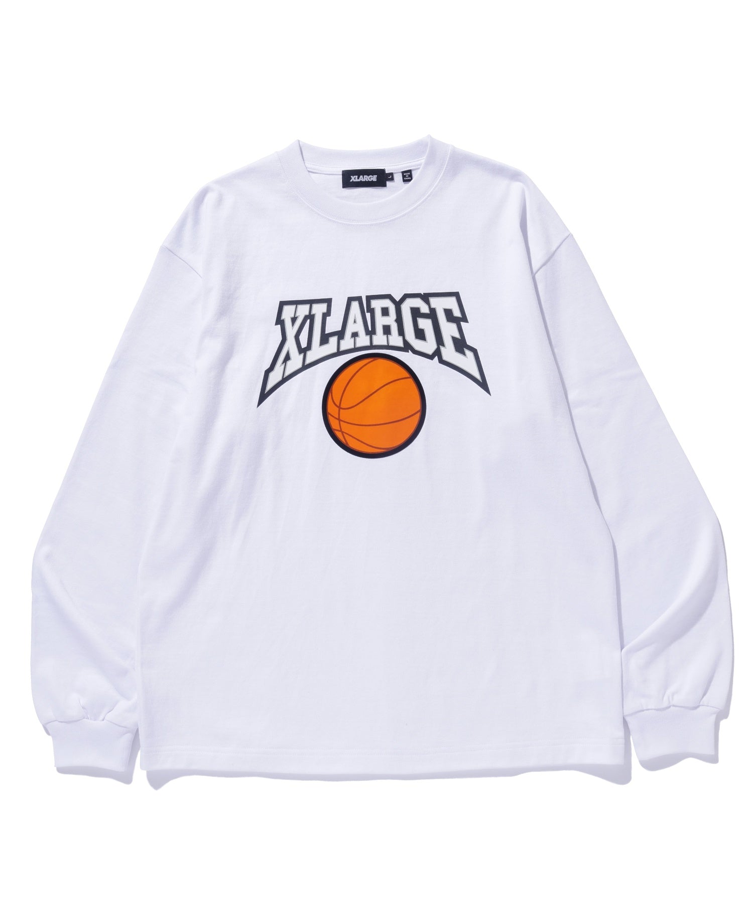 X-Large Team Logo t-shirt manica lunga bianca cotone