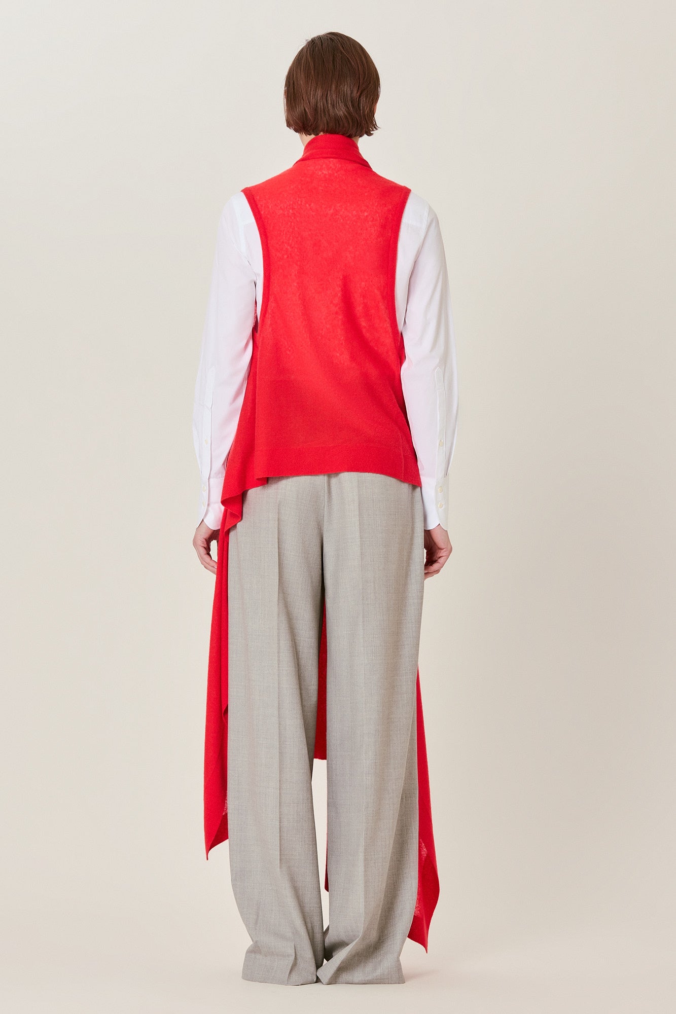 Sa Su Phi Poncho cardigan donna avorio cashmere seta