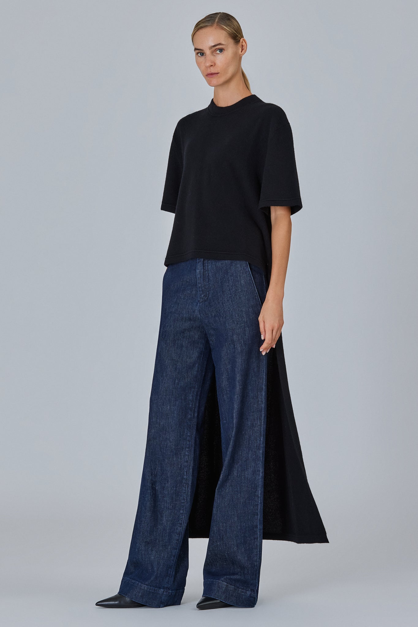 Sa Su Phi Tail T-shirt cropped cashmere con coda