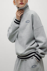 The New Society Mochi polo donna grigio melange cotone