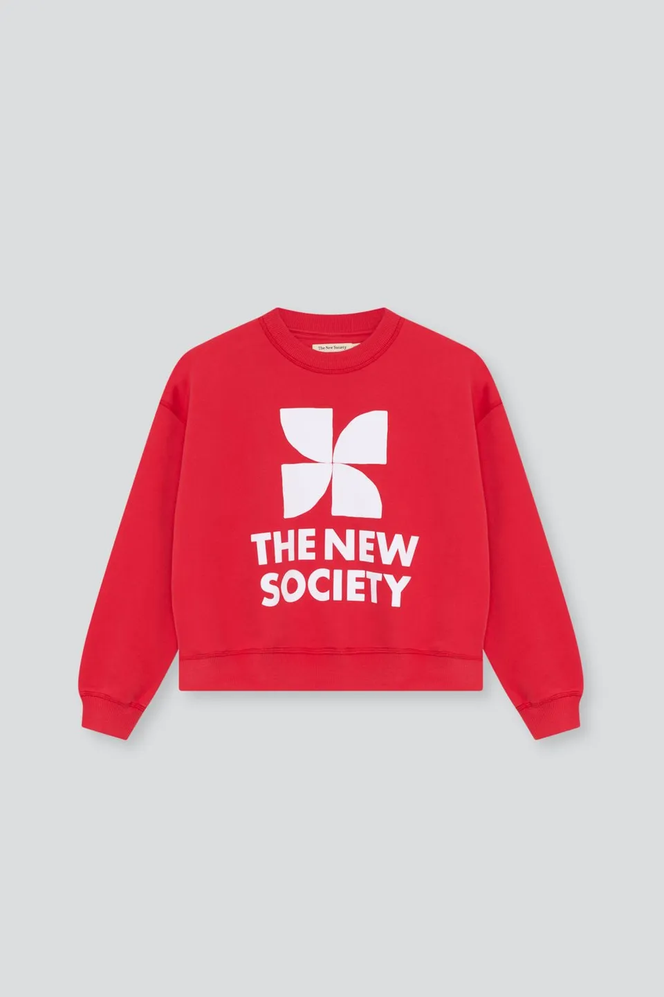 The New Society TNS Logo felpa 12 anni rosso tulipano