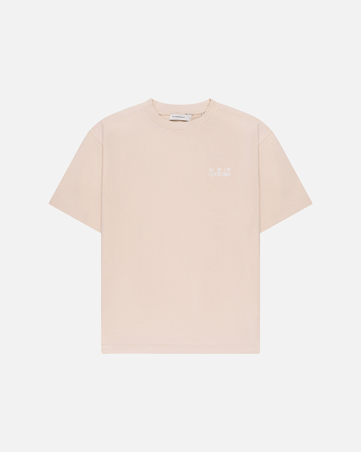 Goodpeople Tax Artwork Tee t-shirt cotone sabbia