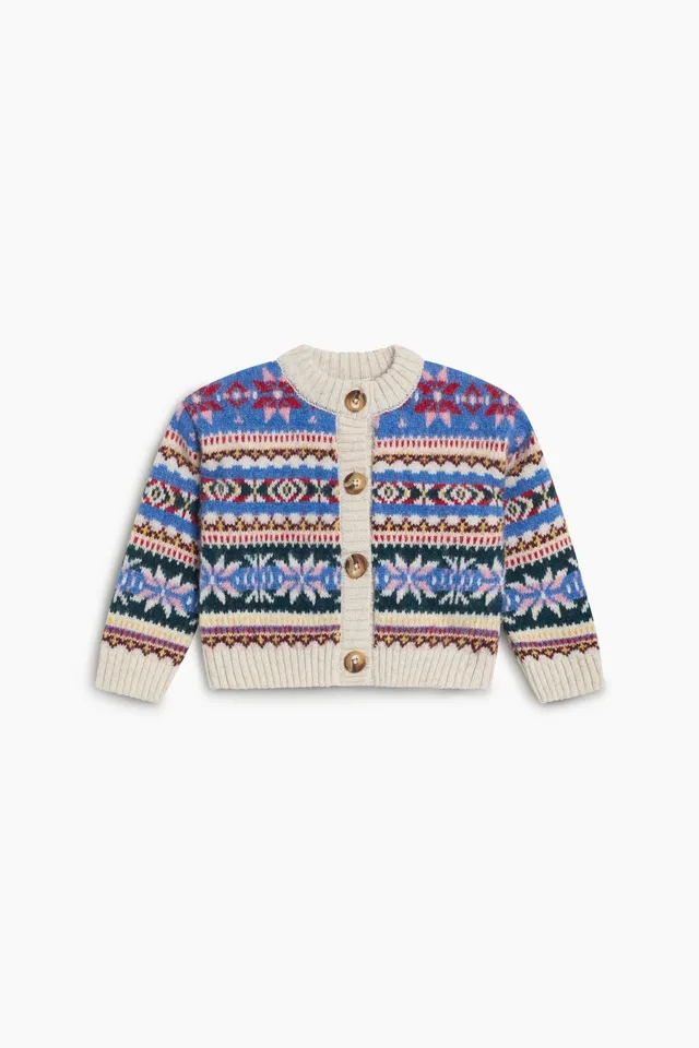 The New Society Caia cardigan lana riciclata jacquard