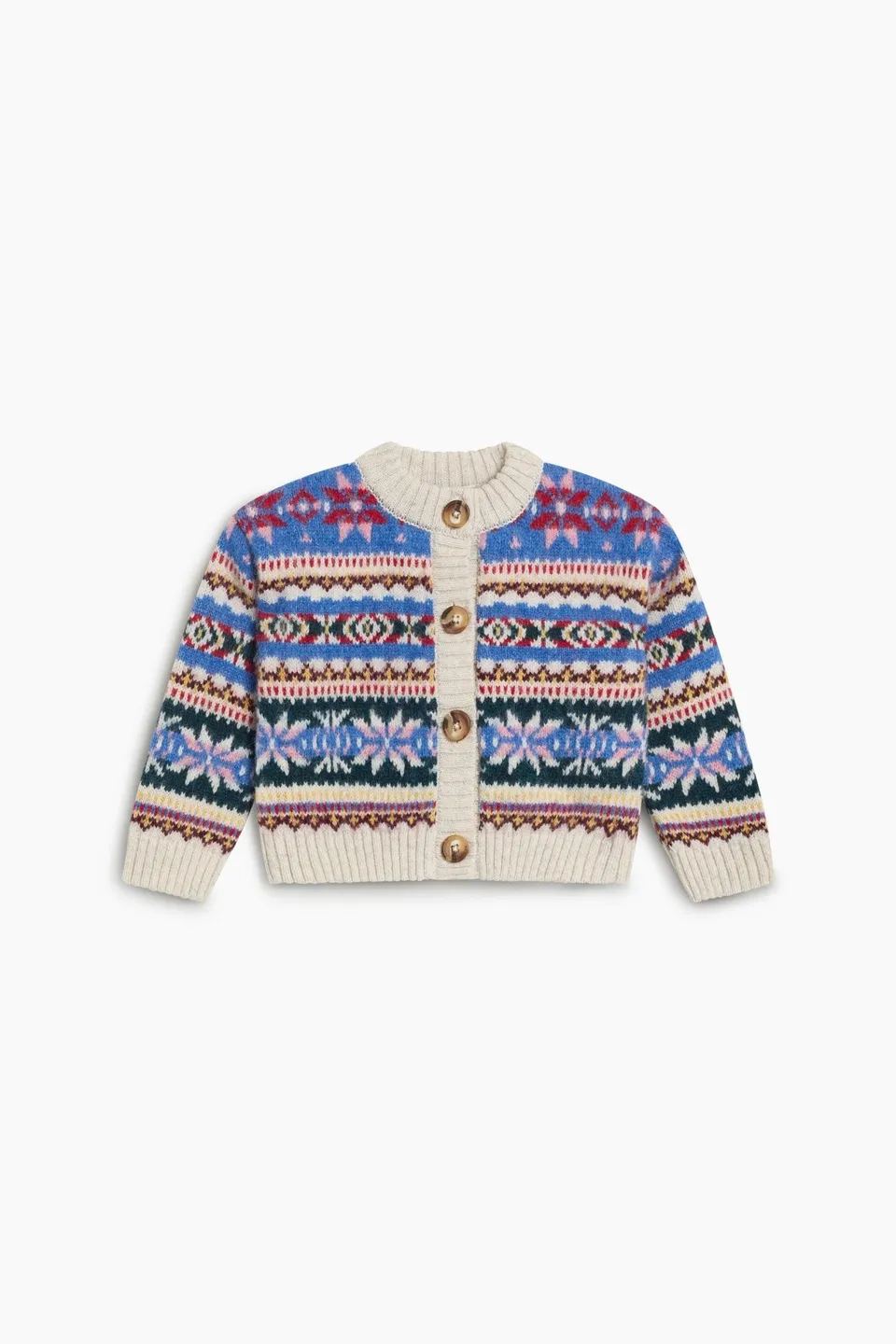 The New Society Caia cardigan lana riciclata jacquard