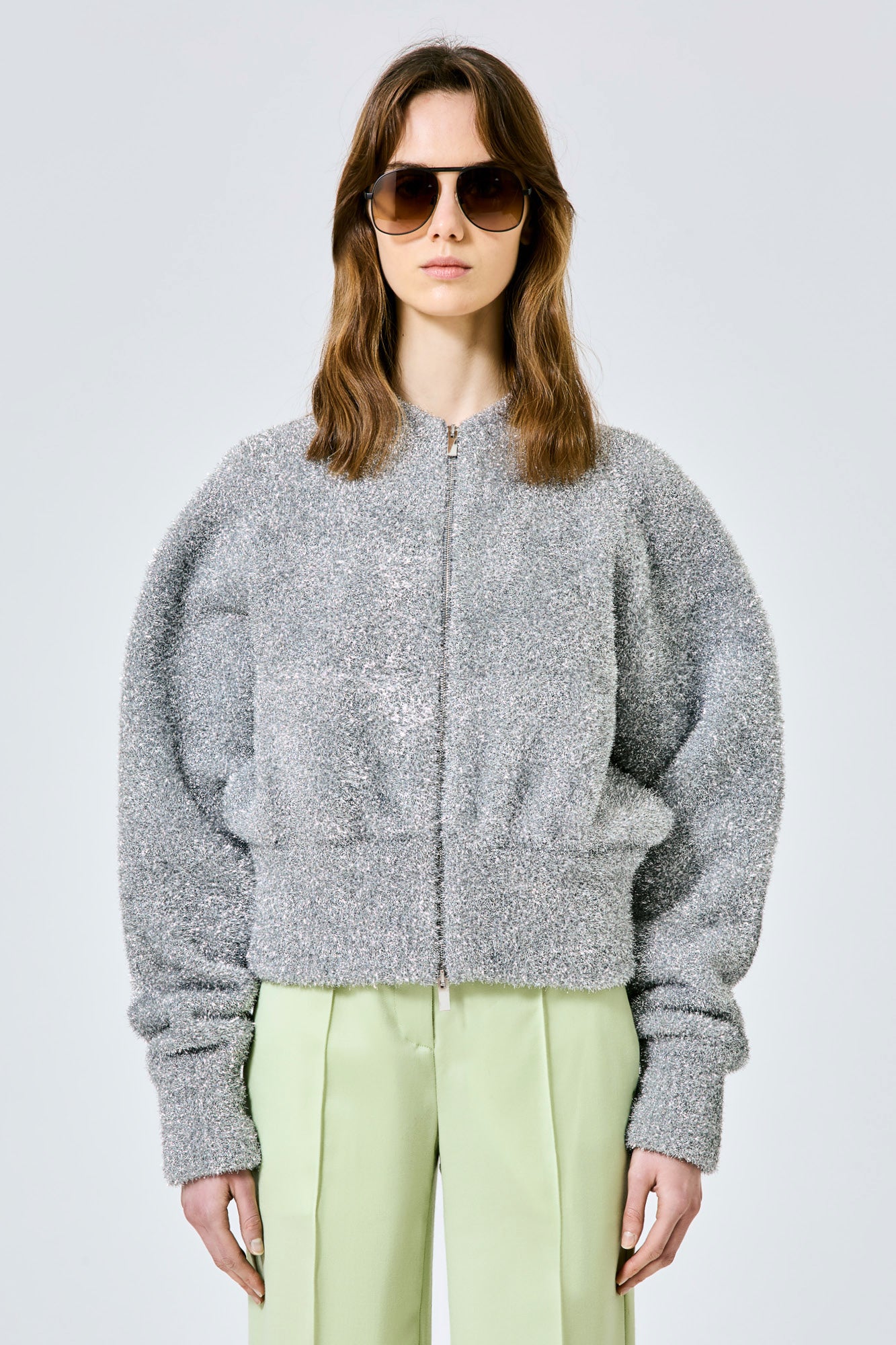 Sa Su Phi Disco bomber lurex argento