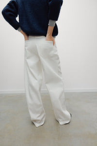The New Society Giselle pantalone donna off white velluto