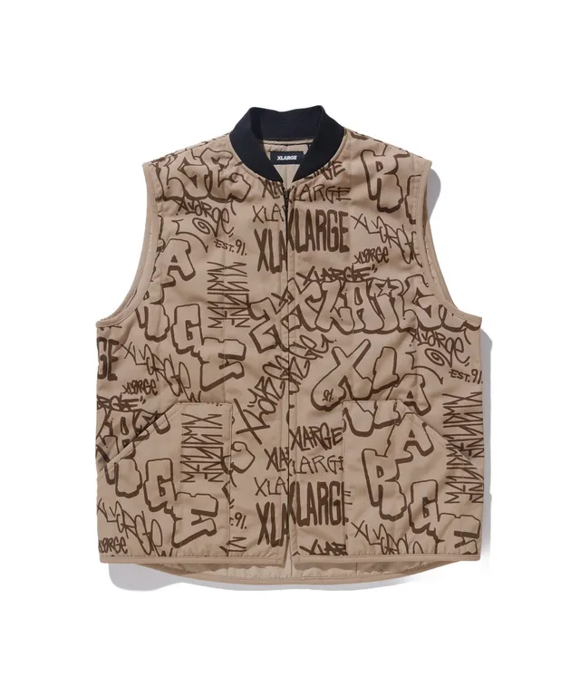 X-Large Graffiti Work gilet imbottito nero