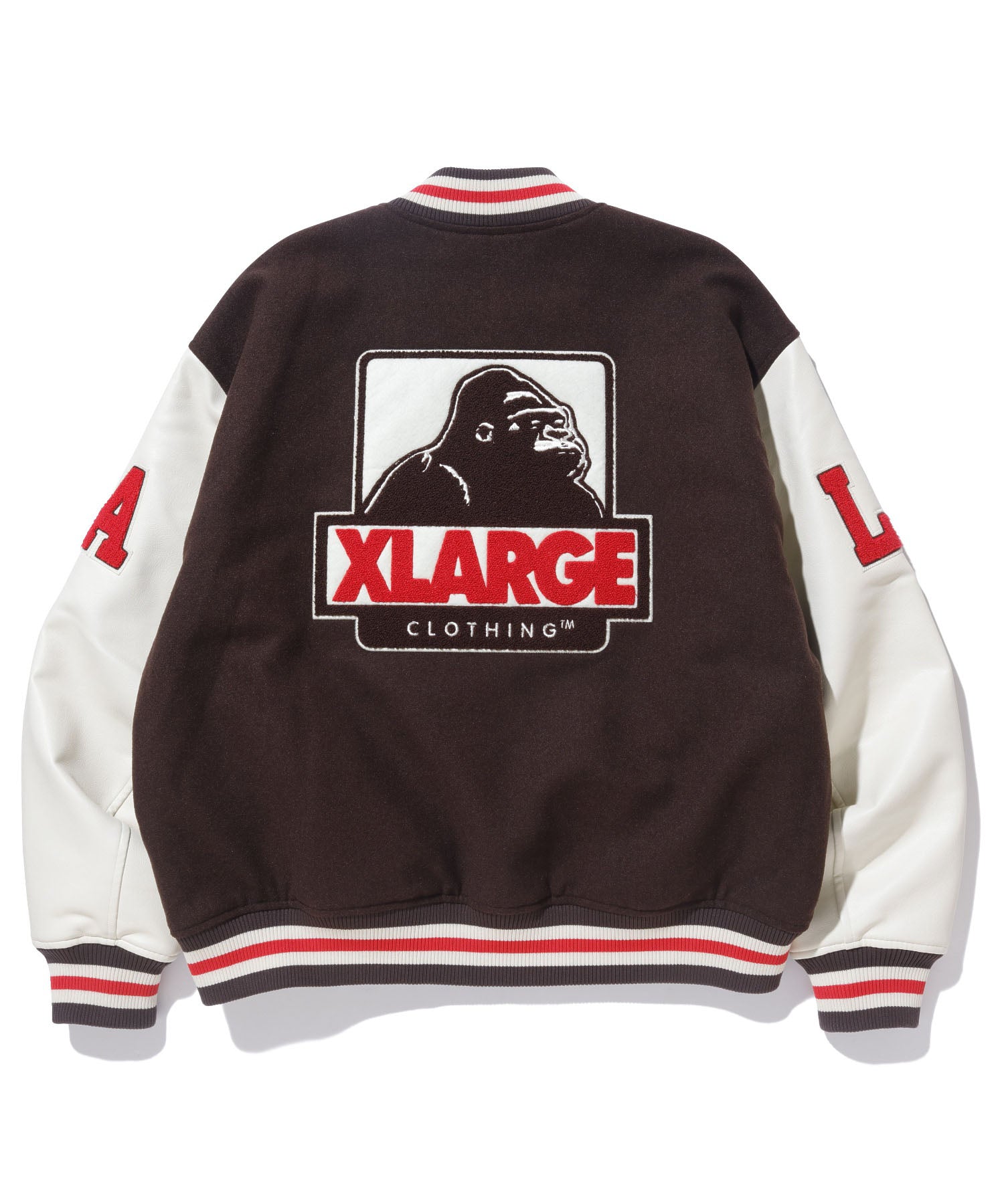 X-Large OG Logo giacca varsity marrone lana
