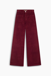 The New Society Ines pantalone donna rosso velluto anni 70