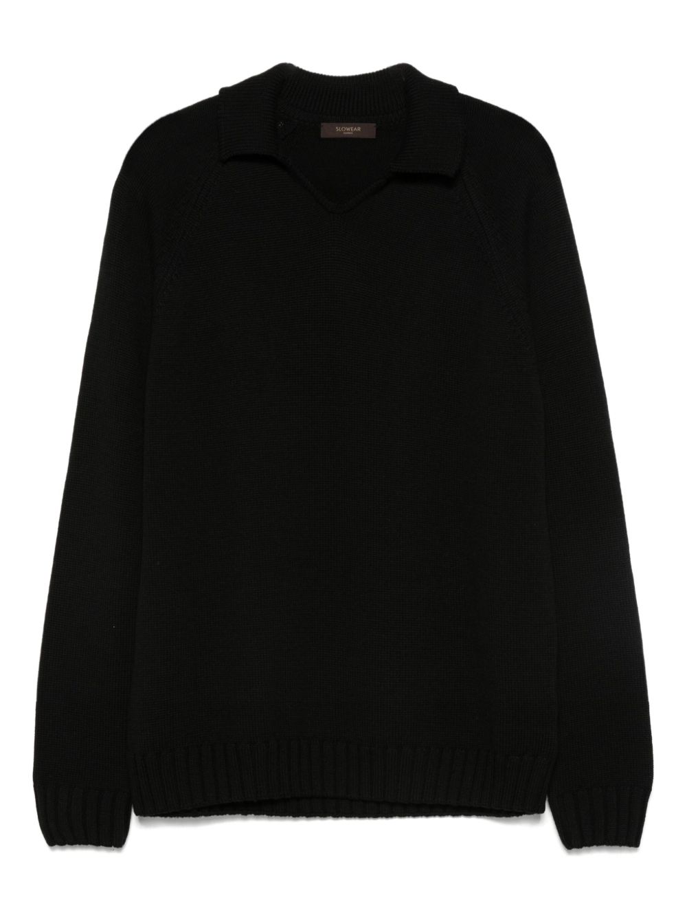 Zanone 810302 maglia polo uomo nera in lana