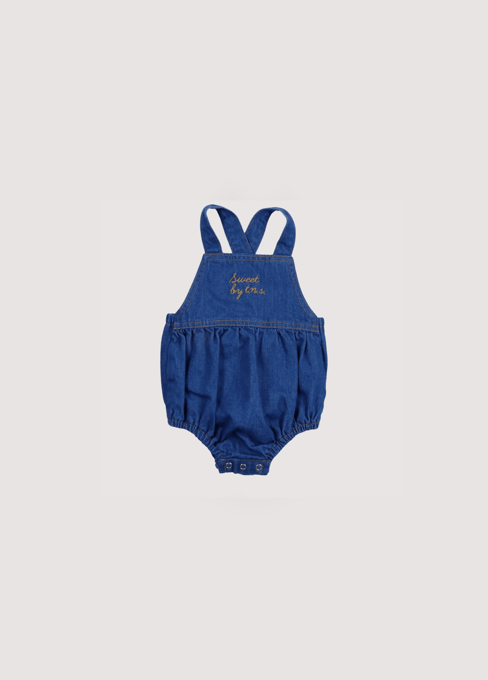 The New Society Tulip pagliaccetto denim blu cotone