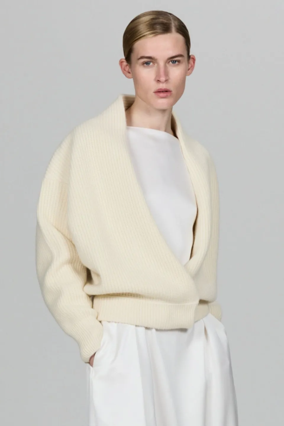 Sa Su Phi ER Criss Cross Cardi sciarpa cashmere lunga