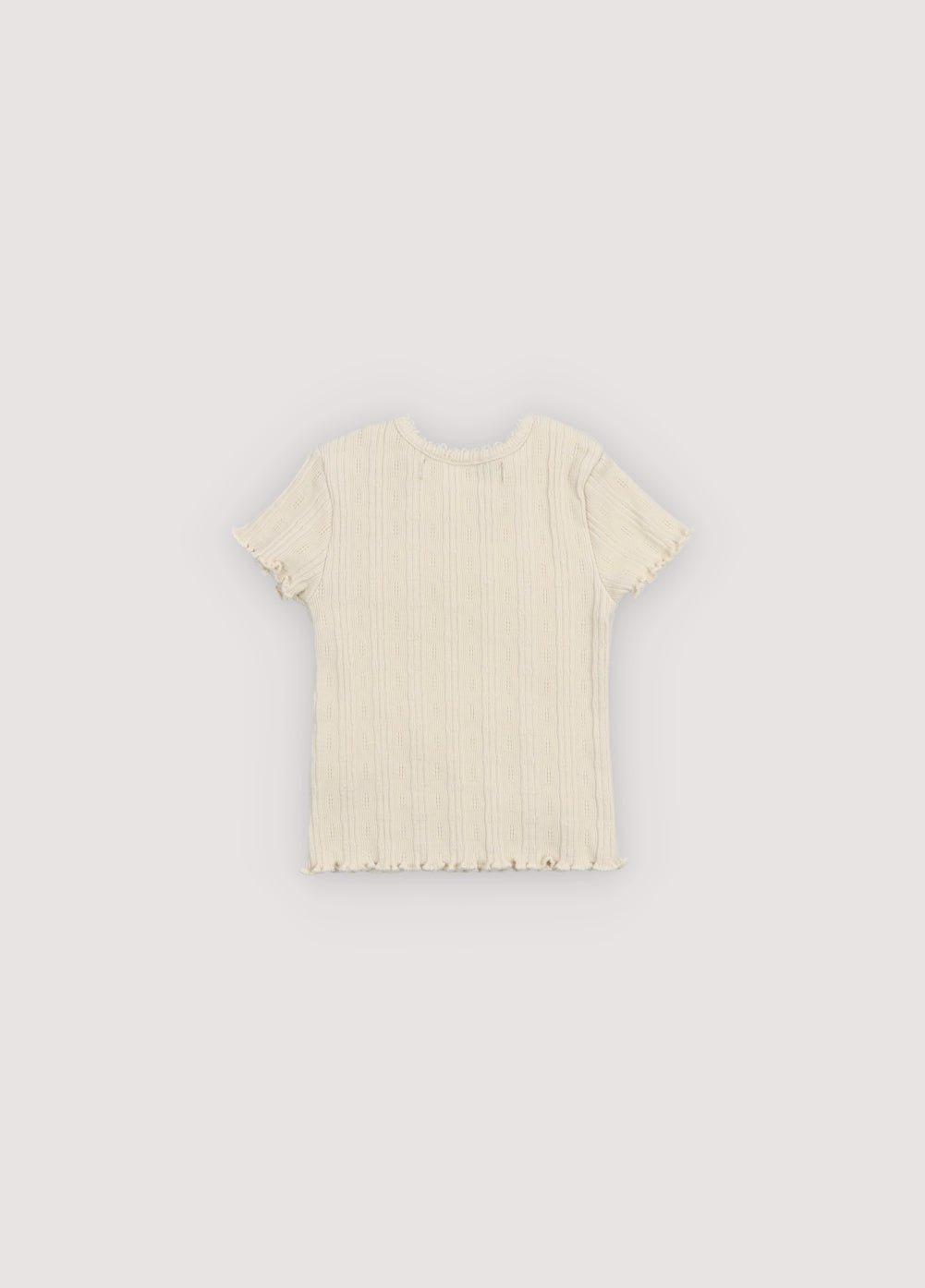 The New Society Romero Baby Tee Ecru maglietta 6 mesi traforata