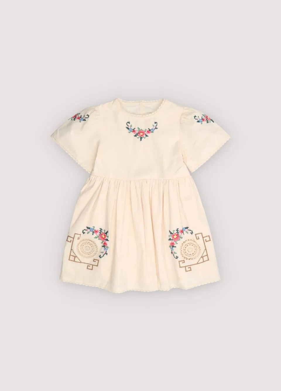 The New Society Narcise Vestito Bambina Ecru 6 Anni Cotone