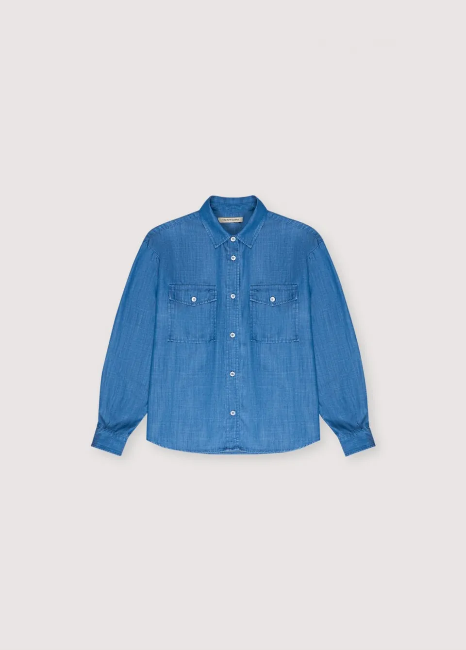 The New Society Ophelia Teen camicia tencel azzurra 12 anni