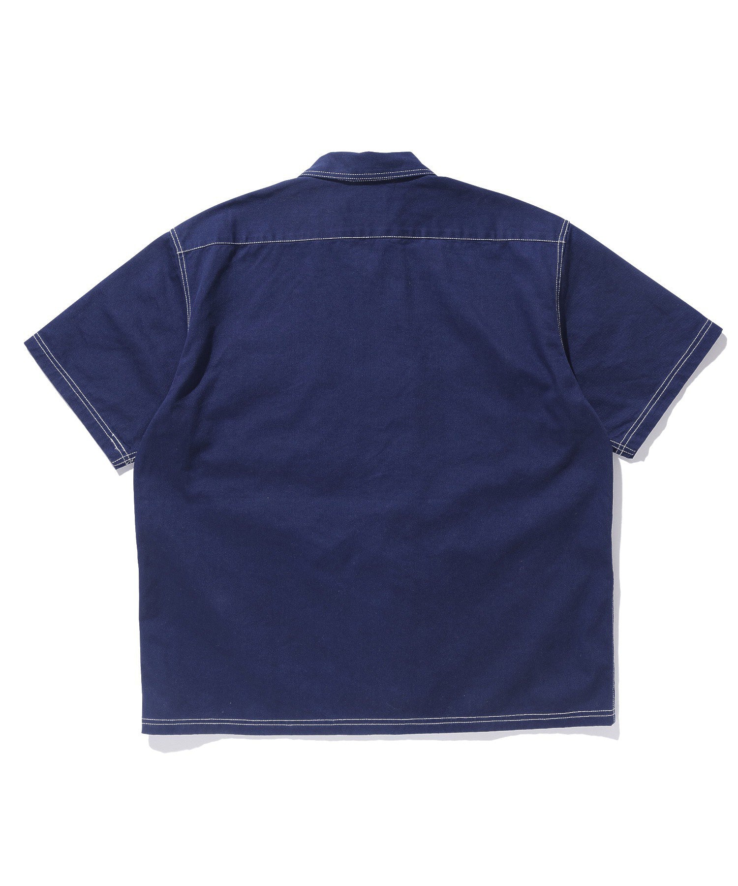 X-Large Zip Up S/S camicia lavoro maniche corte cotone