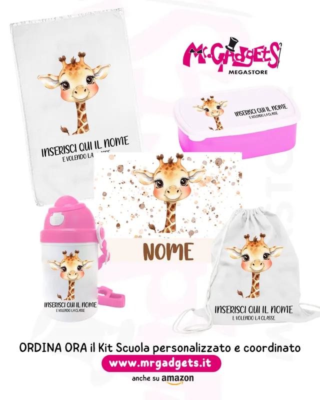 Mr. Gadgets Kit Scuola Giraffa kit scuola personalizzato