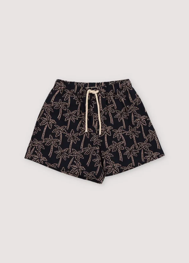 The New Society Ithaki Bermuda bimbi Palms Navy cotone
