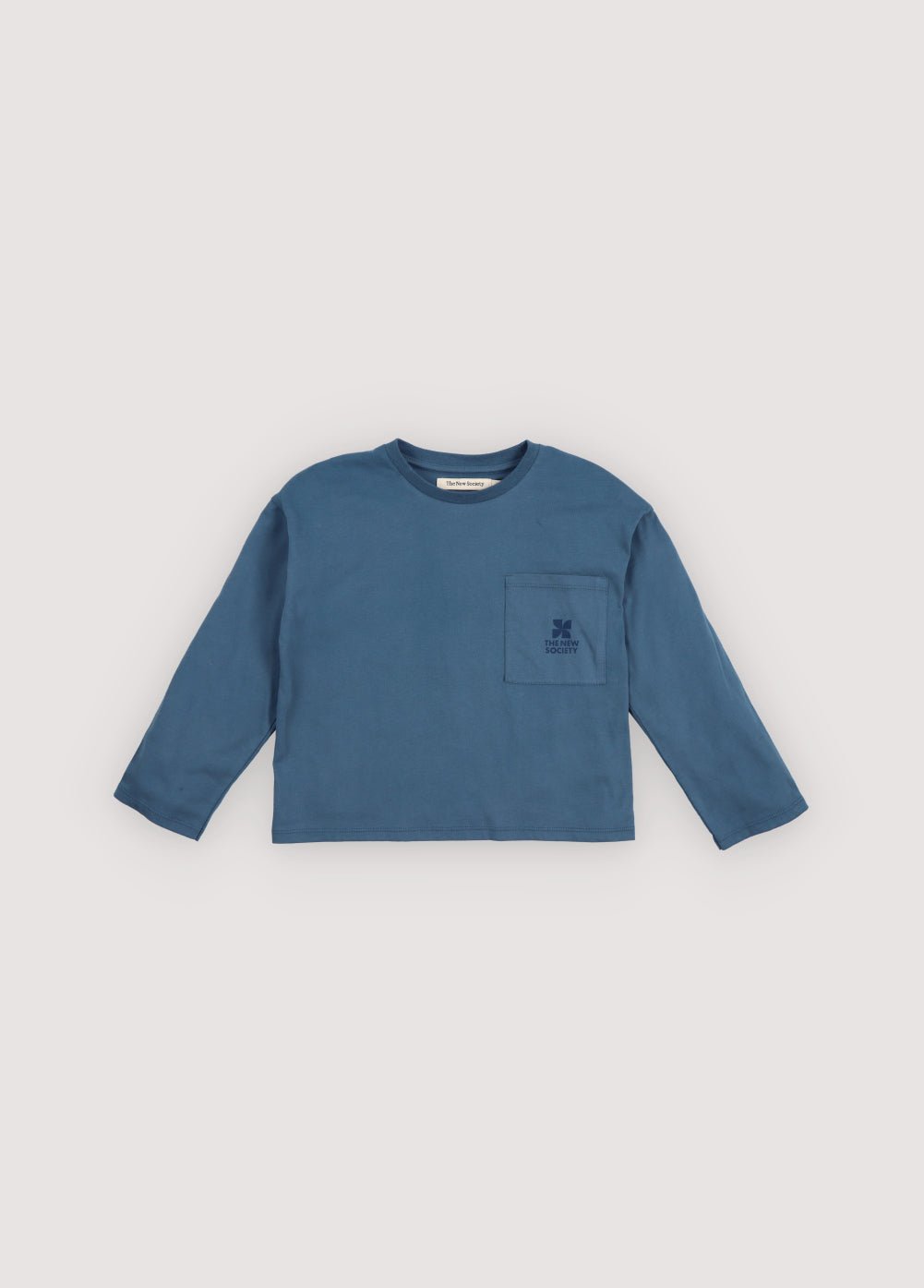 The New Society TNS Logo maglia manica lunga Void Blue cotone