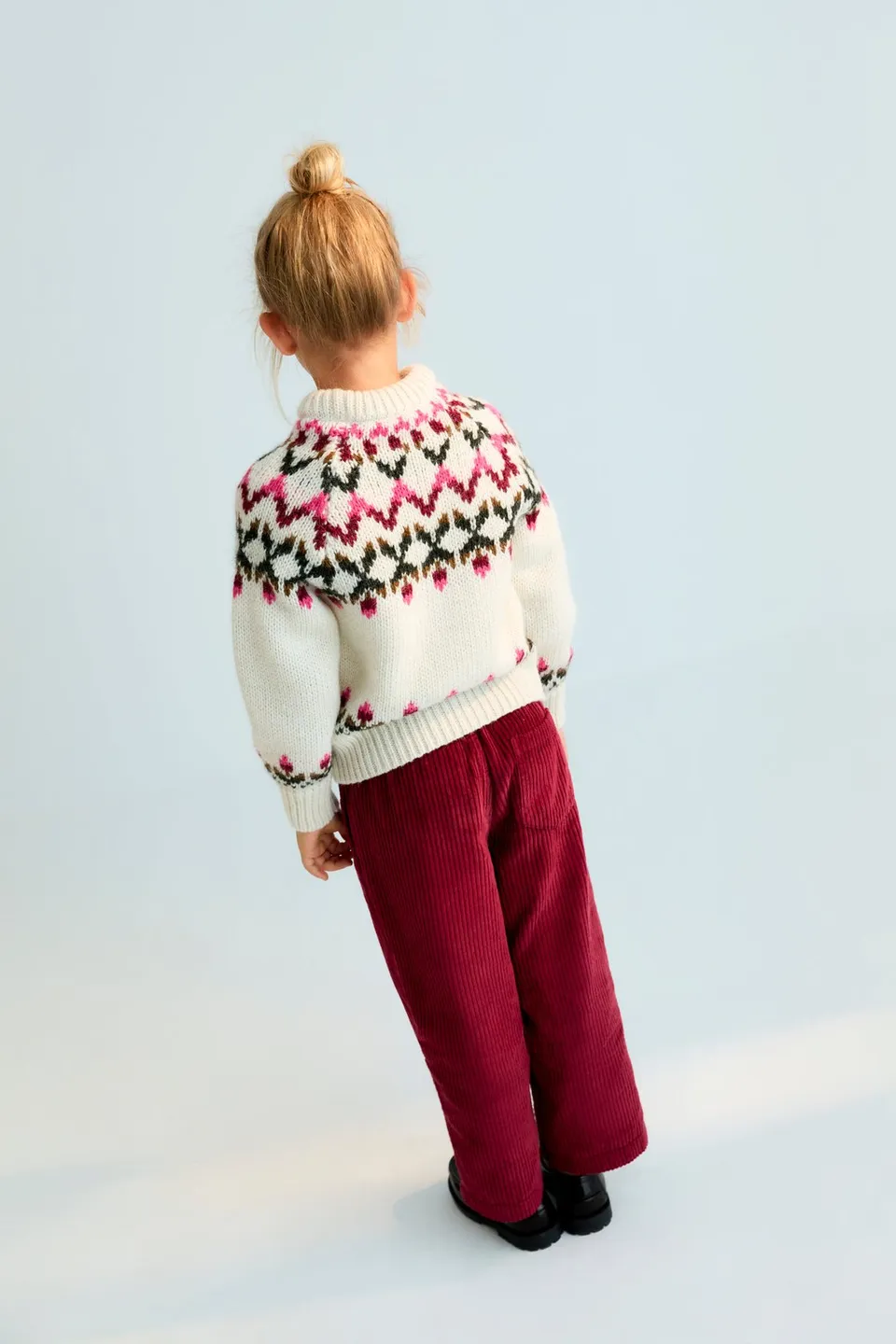 THE NEW SOCIETY Nicol pantaloni velluto Plum Fantasy cotone
