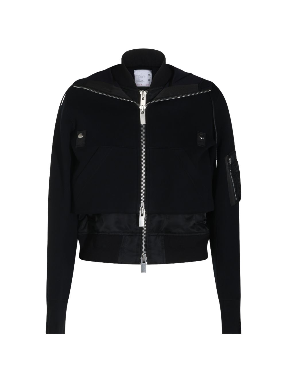Sacai 26-08681 felpa donna nera