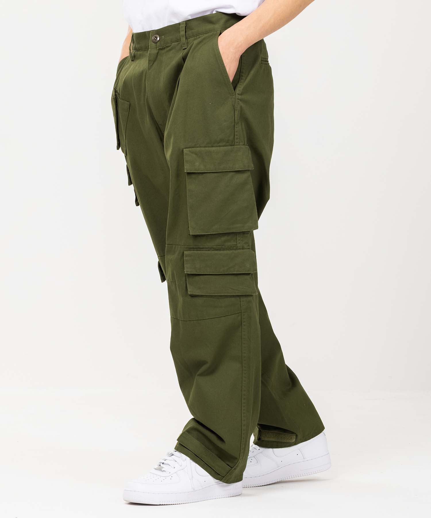 X-Large Double Pocket Military Pantaloni Cotone Tasche