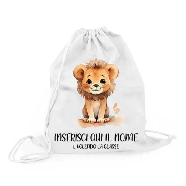 Mr. Gadgets Leone sacchetta cotone 38x42 cm