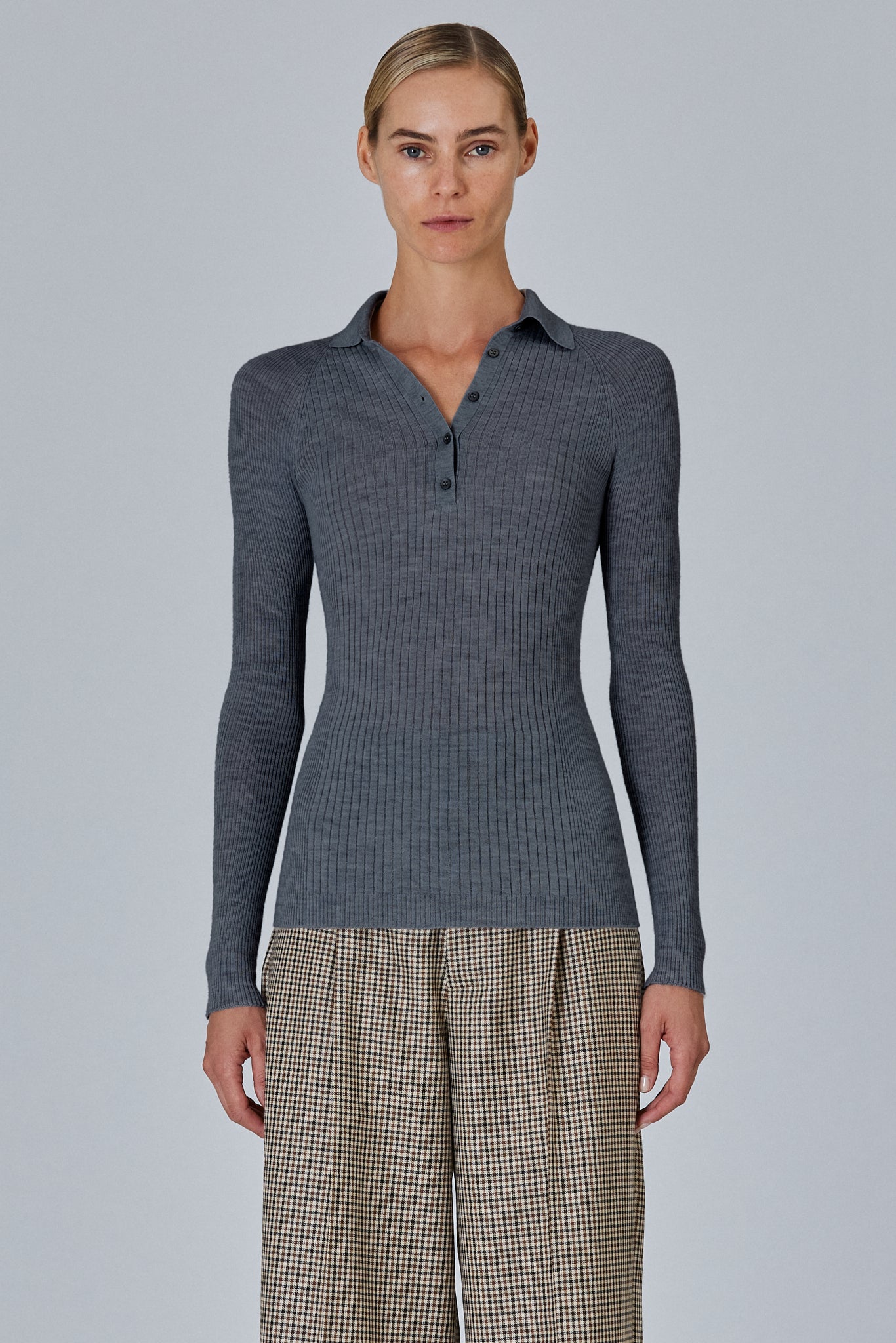 Sa Su Phi polo cashmere seta a coste taglia 38 blu