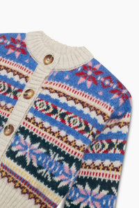 The New Society Caia cardigan lana riciclata jacquard